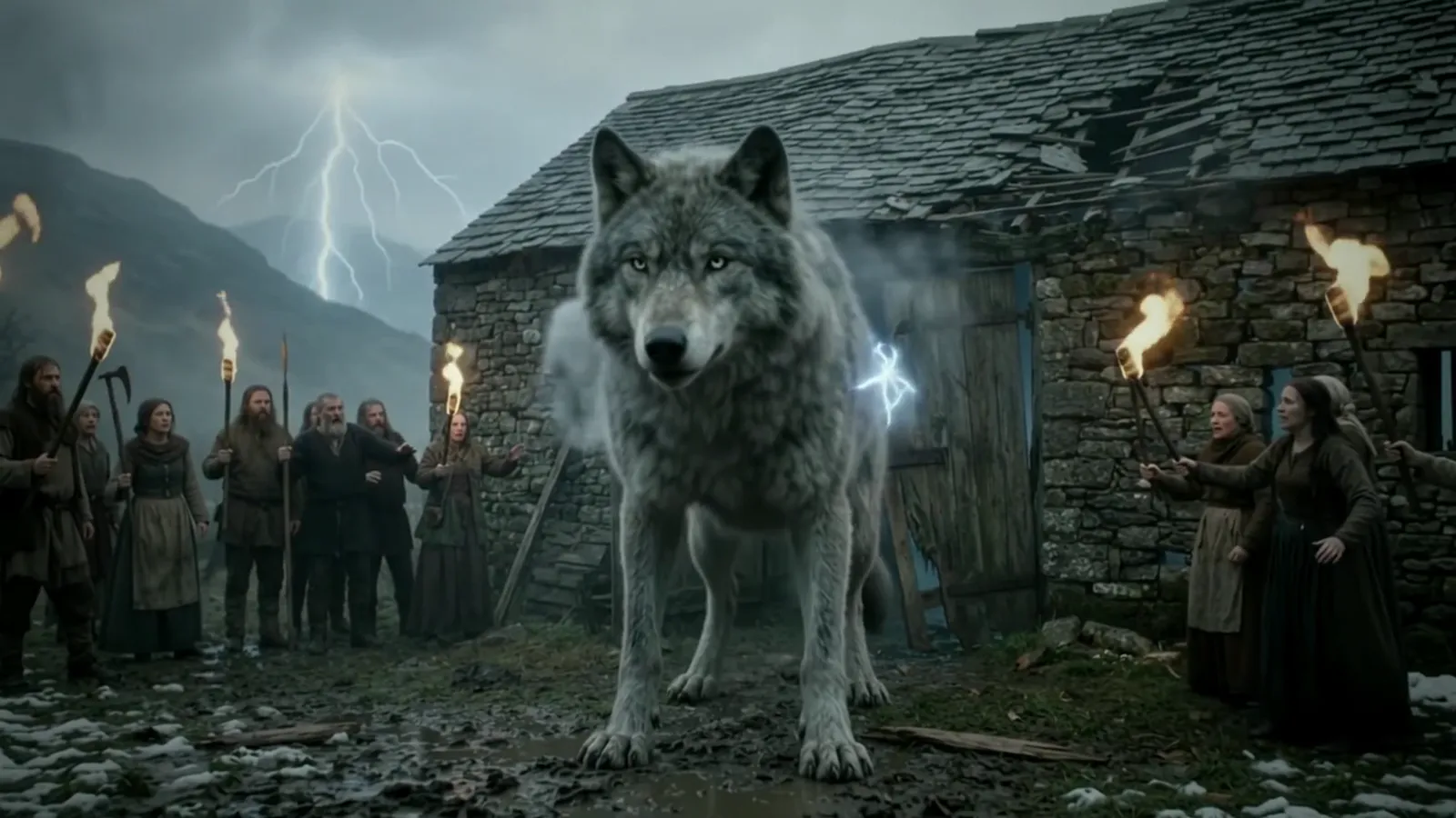 Aska walks into the torchlight